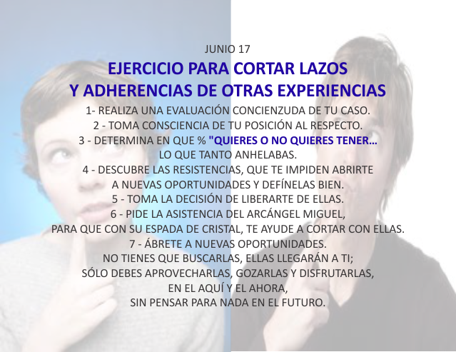 Ejercicio para cortar lazos y adherencias de otras experiencias